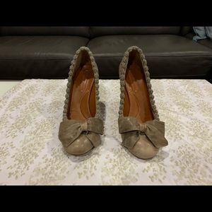 BCBG Tan Leather Heels
